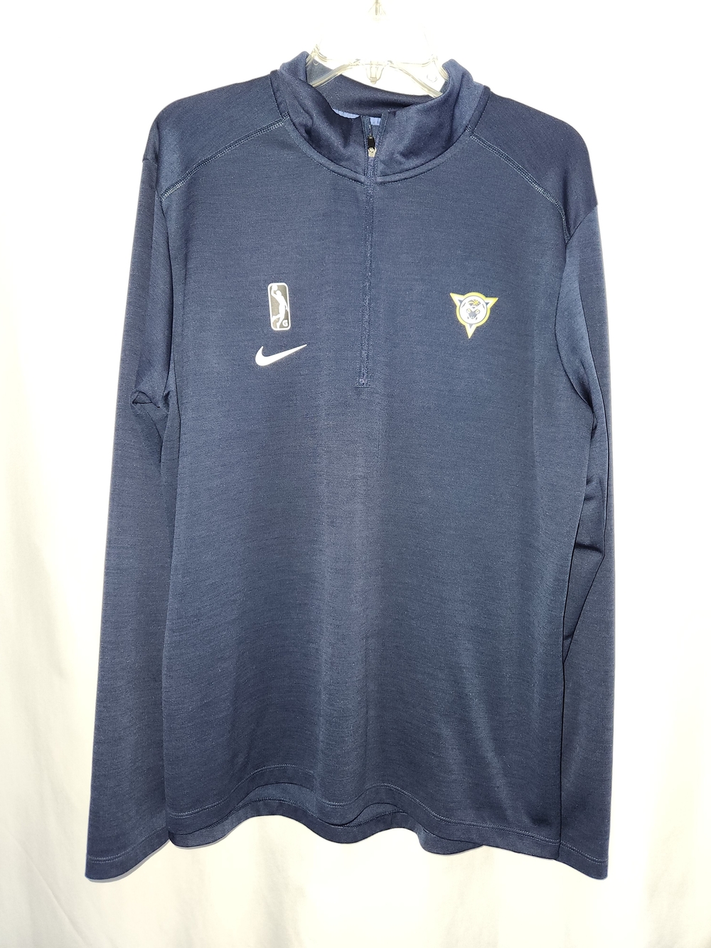 Nike Navy Long-Sleeve Half-Zip Pullover  #athletic #breathable #sports #stretch